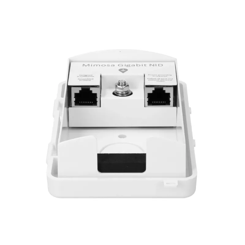 Buiteninterface, bliksemafleider met aarding Mimosa NID, 2x RJ-45, gigabit, IP54