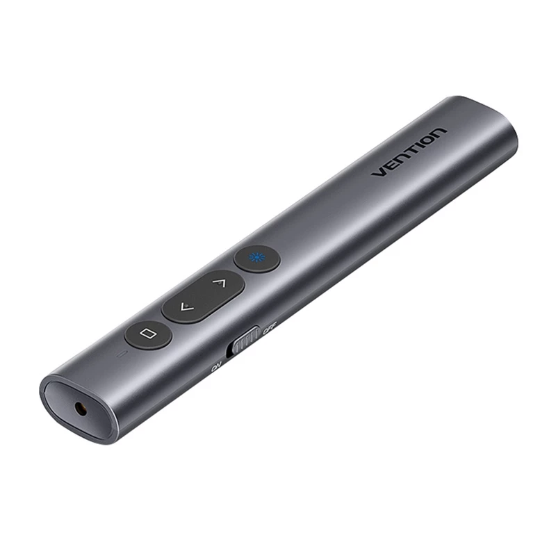 Draadloze laserpointer Vention KQIH0 – rode laser, maximaal bereik 50 m, USB-interface, lichtgewicht PVC-behuizing