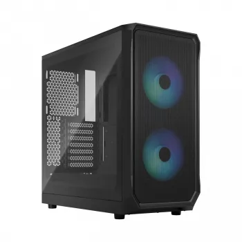 Fractal Design Focus 2 RGB Tempered Glass mid tower ATX pc-behuizing - zwart