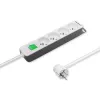 Verlengsnoer Qoltec 50288 1,8 m 4 stopcontacten binnen wit