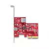 DeLOCK PCI Express x4-kaart USB 10 Gbps Type-C Type-A Low Profile