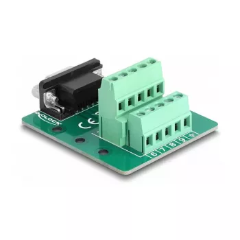 DeLOCK D-Sub 9-polig bus naar klemmenstrook voor DIN-rail 51 mm 58 mm 30 mm