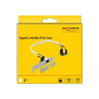DeLOCK Mini PCIe I/O PCIe half size 1 x Gigabit LAN Low Profile - netwerkadapter - PCIe Half Mini Card - Gigabit Ethernet x 1 (95265)