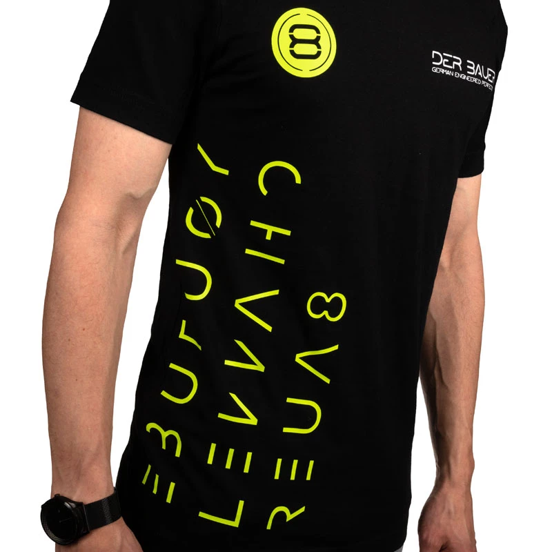 T-shirt der8auer YT-design, maat M, katoenmix vrijetijdskleding