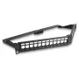 DeLOCK 19 inch keystone patchpanel 24 poorten met trekontlasting 1HE haaks zwart