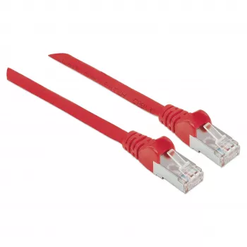 Intellinet netwerk-patchkabel, Cat6, 0,5 m, rood, koper, S/FTP, LSOH / LSZH, PVC, RJ45, vergulde contacten, knikbescherming, met tule, levenslange garantie