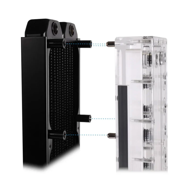 Montageset Alphacool 15724 zwart roestvrij staal 17 mm hoogte