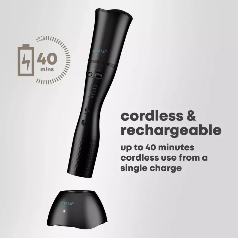 Draadloze krultang Revamp CL-2500-EU2 Progloss Liberate – oplaadbare draadloze krultang, draagbaar stylingapparaat