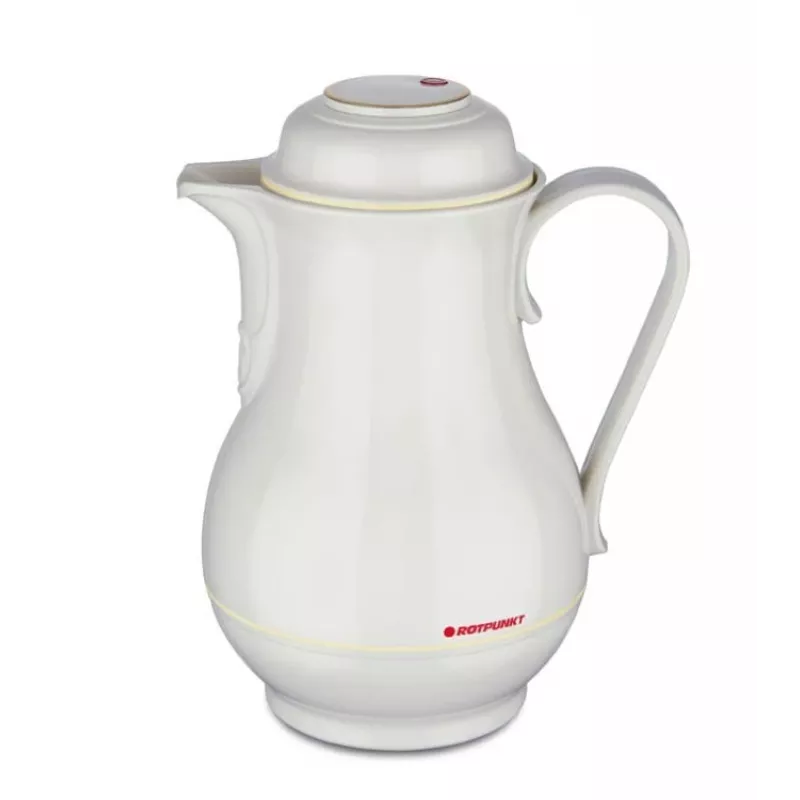 Thermoskan ROTPUNKT 1,2 L, ivoor — 24 u heet / 36 u koud, handgreep, 199×255 mm