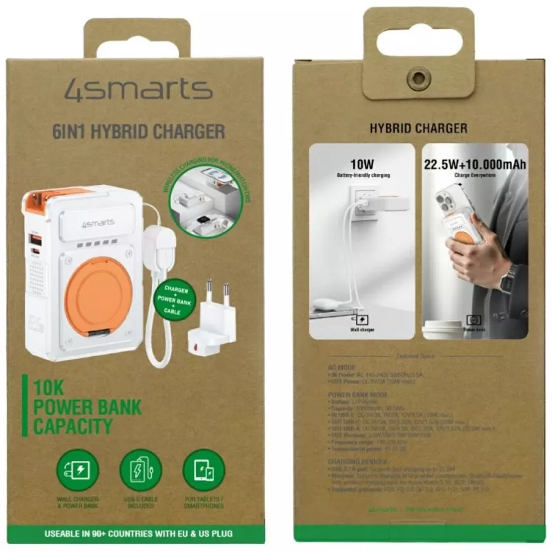 Draagbare powerbank 4smarts 541384 10000 mAh