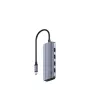 USB-C-hub Cudy UH500 — USB 3.2 Gen 1 Type-C-host, 6 aansluitingen met USB 3.2 Gen 1 Type-A en HDMI, 5000 Mbit/s, grijs/zilver