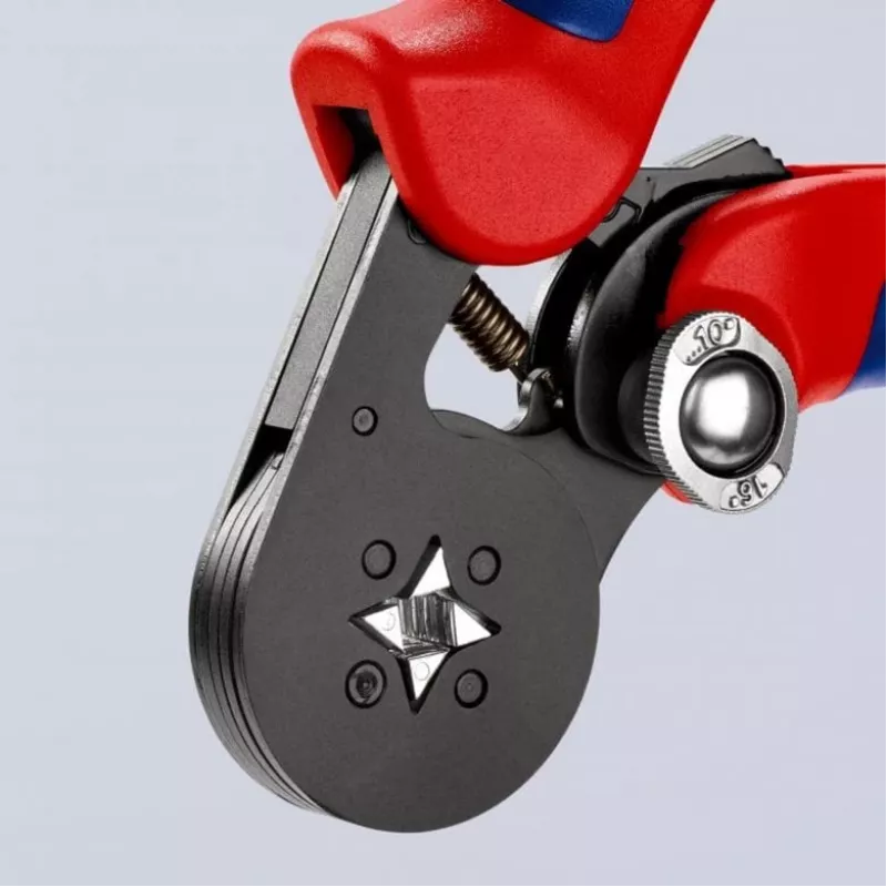 Zelfinstellende krimptang 97 53 04 SB (rood/blauw, voor adereindhulzen)