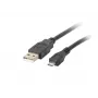 Lanberg CA-USBM-10CC-0010-BK USB-kabel USB 2.0 1 m Micro-USB B USB A zwart
