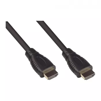 Verbindingskabel HDMI 2.0b, 4K / UHD @60Hz, 18 Gbit/s, vergulde contacten, zwart, 0,5m, Good Connec (4520-005)