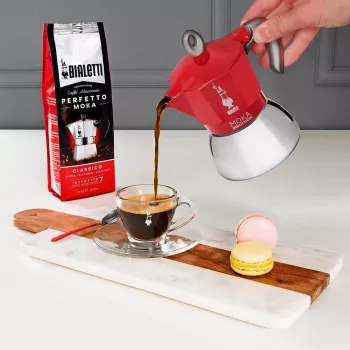 Bialetti Moka Induction mokakan 0,1 L rood zilver