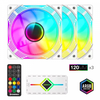 Gamemax | behuizingsventilator | KF300 BK | wit