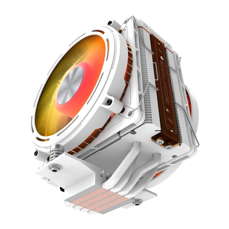 Processorkoeler Darkflash E400 PLUS (wit) — actieve luchtkoeling voor CPU, tower-ontwerp, enkele ventilatorconfiguratie