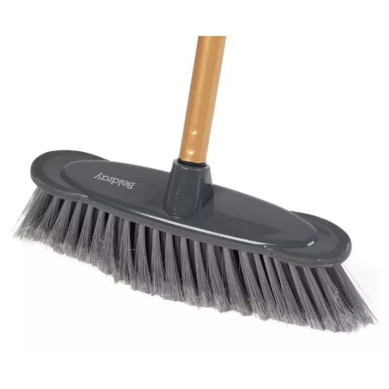 Beldray LA068717GRYEU7 bezem met rubberen rand, steel van 120 cm