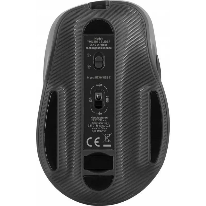 Draadloze muis YENKEE YMS 2080GY SLIDER 2,4 GHz