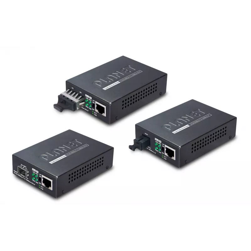 PLANET GT805A netwerk-mediaconverter 1000 Mbit/s multimode zwart