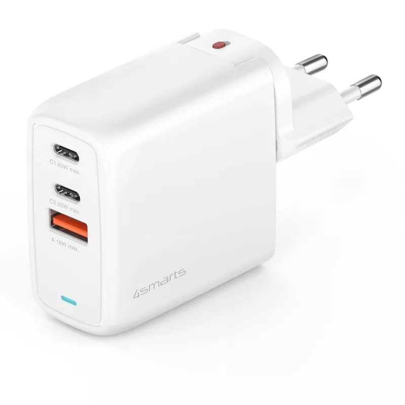 Oplader indoor 4smarts GaN Flex universeel wit