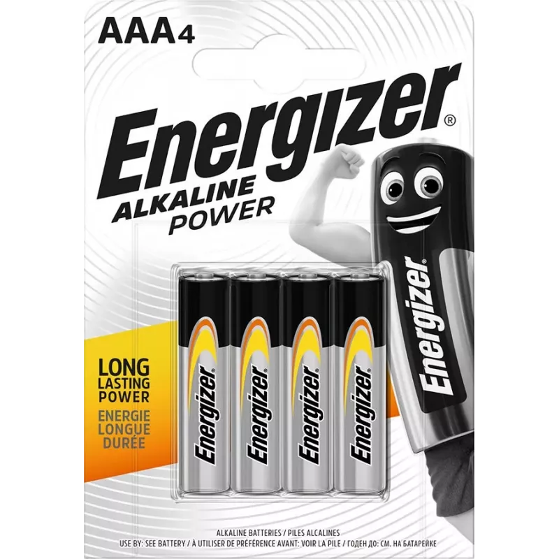 ENERGIZER BATTERIJ ALKALINE POWER AAA LR03 4 STUKS