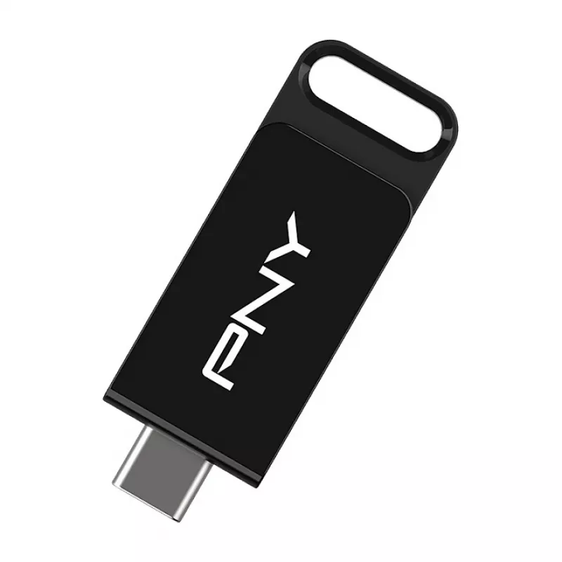 PNY Elite, 64 GB, USB Type-C, 3.2 Gen 1 (3.1 Gen 1), 120 MB/s, dia, zwart