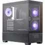 Cooler Master Elite 690 pc-behuizing, midi-tower, ATX, tempered glass - 4x ARGB-ventilator, hout, zwart