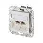 METZ CONNECT BTR IT CONNECT E-DAT-Module 8/8(8) UPk - aansluitdoos, inbouw - RJ-45 x 2 - zuiver wit, RAL 9010 - 2 poorten (1309121102-E)