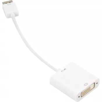 DisplayPort-naar-DVI-adapterkabel Sharkoon 0,15 m wit — DisplayPort 1.2 naar DVI