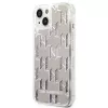 Karl Lagerfeld KLHCP14MLMNMS iPhone 14 Plus 6.7 hardcase zilver / zilver Liquid Glitter Monogram