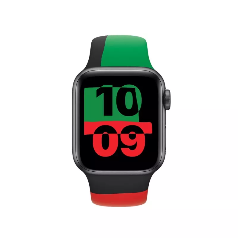 Band Apple 40mm zwart Unity Sport Band M/L zwart groen rood