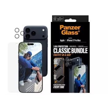 Beschermpakket voor display en cameralens PanzerGlass voor Apple iPhone 17 Pro Max — transparant 2-in-1