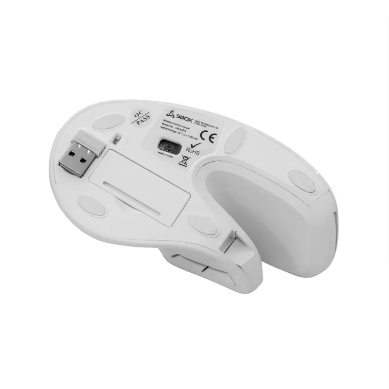 SBOX VM-838W verticale muis draadloos wit