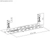 Kabelmanagement onder bureau MACLEAN MC-103 B — zwarte bak onder bureau voor kabelmanagement