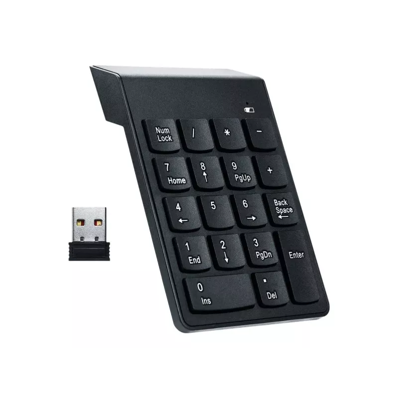 Gembird KPD-W-02 draadloos numeriek toetsenbord, 2,4 GHz, USB, 18 toetsen, zwart