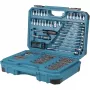 Handgereedschap-set E-17980, 231-delig blauw, met 2 omschakelbare ratels, 1/4 en 1/2, koffer