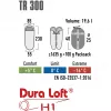 High Peak slaapzak TR 300 (donkerrood/grijs)