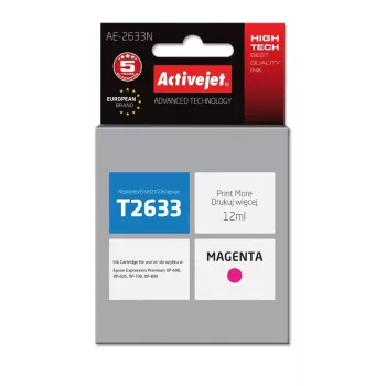 Activejet AE-2633N inkt (vervanger voor Epson 26 T2633; Supreme; 12 ml; magenta)