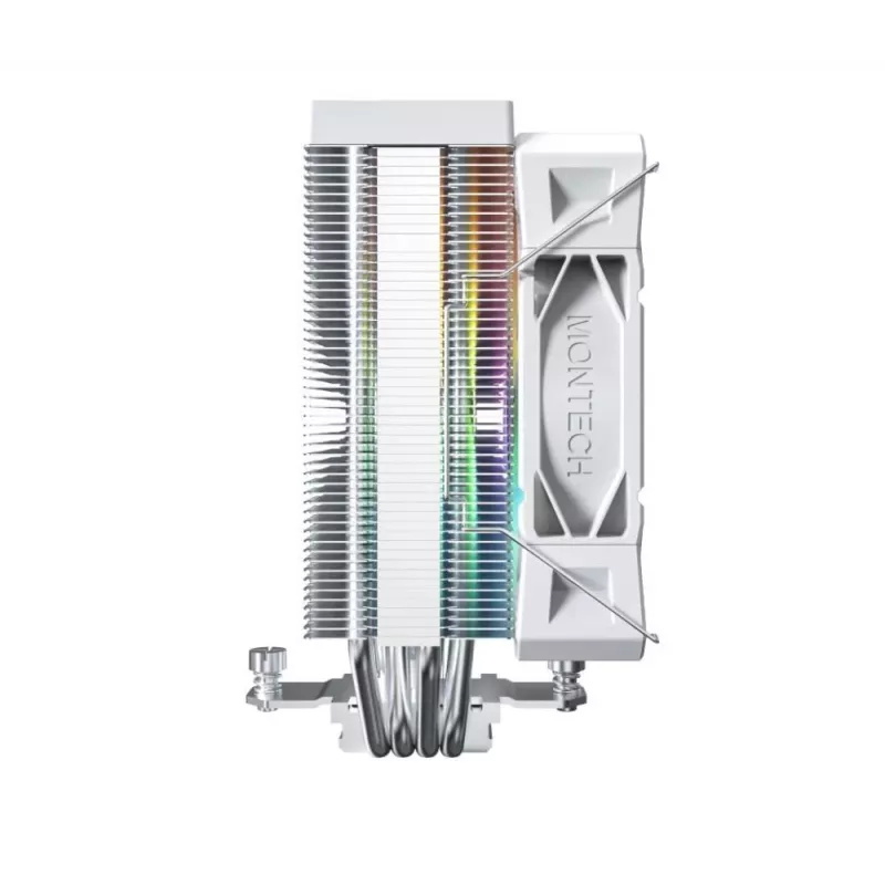 Montech NX400 White ARGB CPU-luchtkoeler, 120 mm, multi-socket, wit