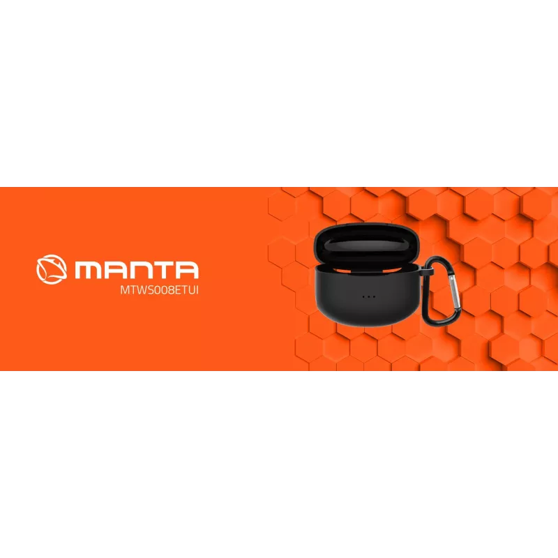 Manta RYTMO siliconen hoesje voor TWS-oordopjes, zwart (MTWS008ETUI)