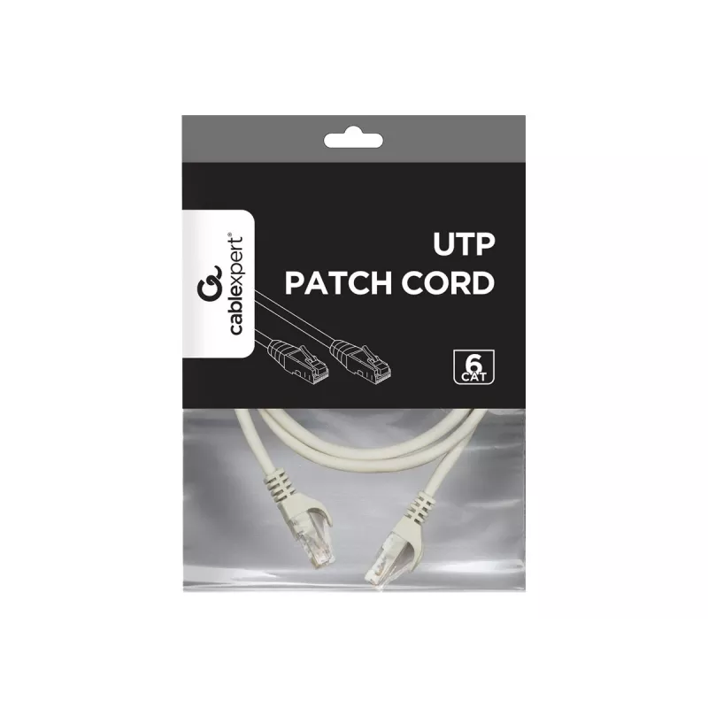 Netwerkkabel Gembird Cat6 RJ-45 naar RJ-45 1 m, U/UTP, 24 AWG, grijs
