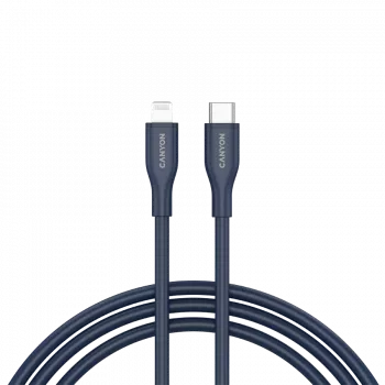 USB-C naar Lightning kabel CANYON CLNM60 60W MFi 1 m siliconen blauw