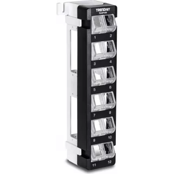 TRENDnet TC-KP12V Keystone patchpanel 12-poorts blanco haaks wandmontage - patchpanel