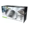 Klokradio Muse M-170CMR — digitale klokradio, 1,2 inch led-display, FM, AC 230V, AAA-back-up, spiegel/wit