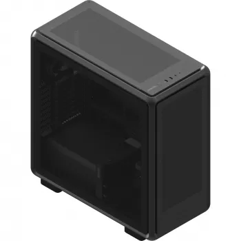 Pc Midi Tower Cooler Master MasterFrame 600 Mesh — zwart, ondersteunt ATX/EATX, 2x200 mm frontventilatoren, front-/zijventilatorondersteuning, 2x 3,5-inch + 3x 2,5-inch bays