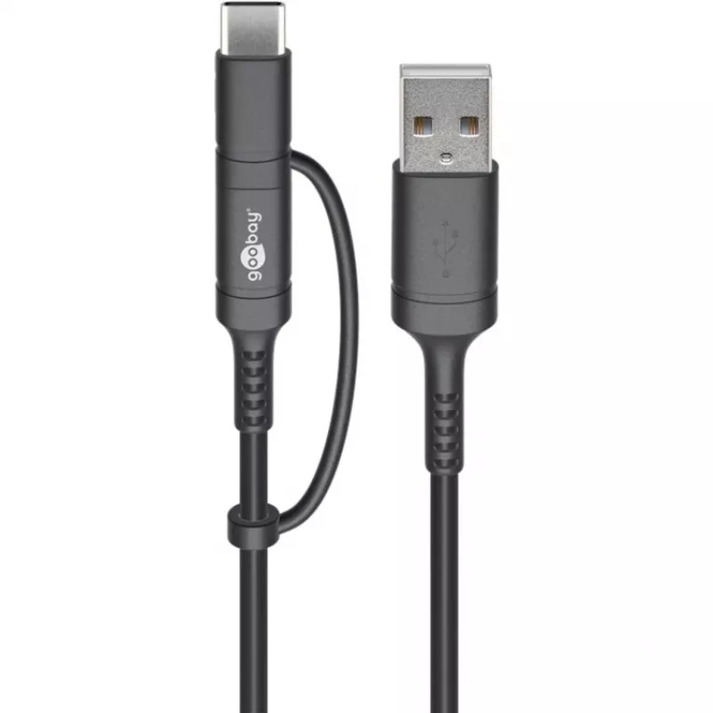 USB-kabel Goobay 71892 zwart