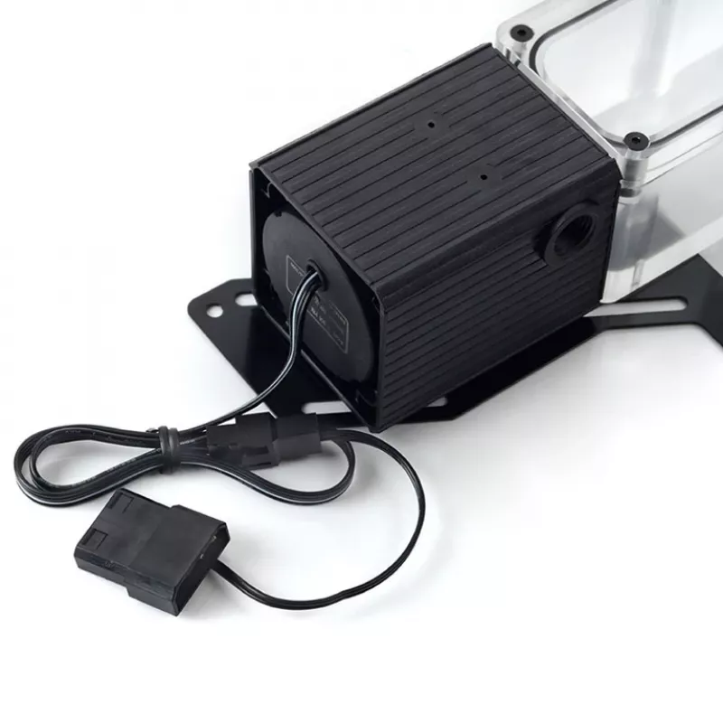 BitsPower Tiny Tank SC6 200 pomp PWM transparant – compacte pomp-expansievat-combinatie voor waterkoeling