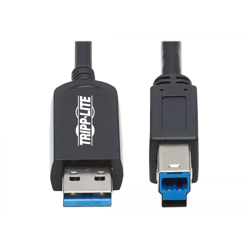 Eaton Tripp Lite Serie USB 3.2 Gen 1 Plenum-gecertificeerde glasvezel actieve kabel (AOC) - A/B M/M, zwart, 20 m - USB-kabel - USB Type-A (M) naar USB Type-B (M) - USB 3.2 Gen 1 - 20,0 m - P
