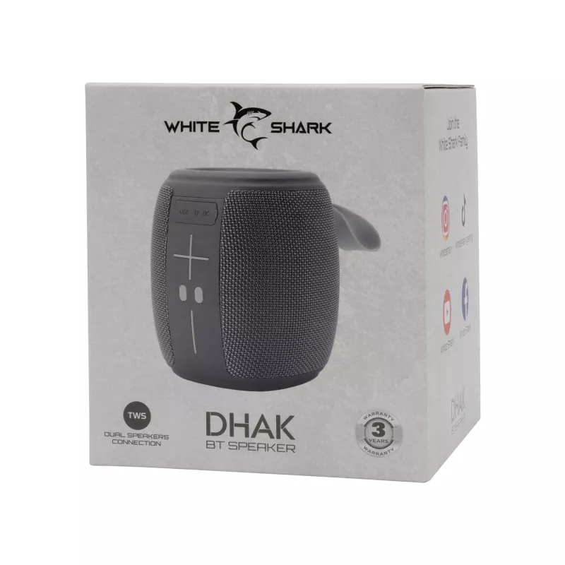 Draagbare luidspreker White Shark GBT-888 Dhak grijs